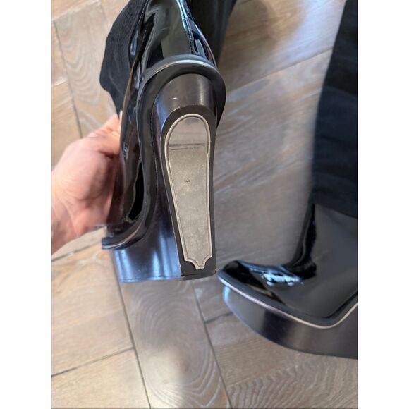 Stella McCartney Fleece Platform Boot in Black Size 36 / 5.5 - Picture 4 of 7